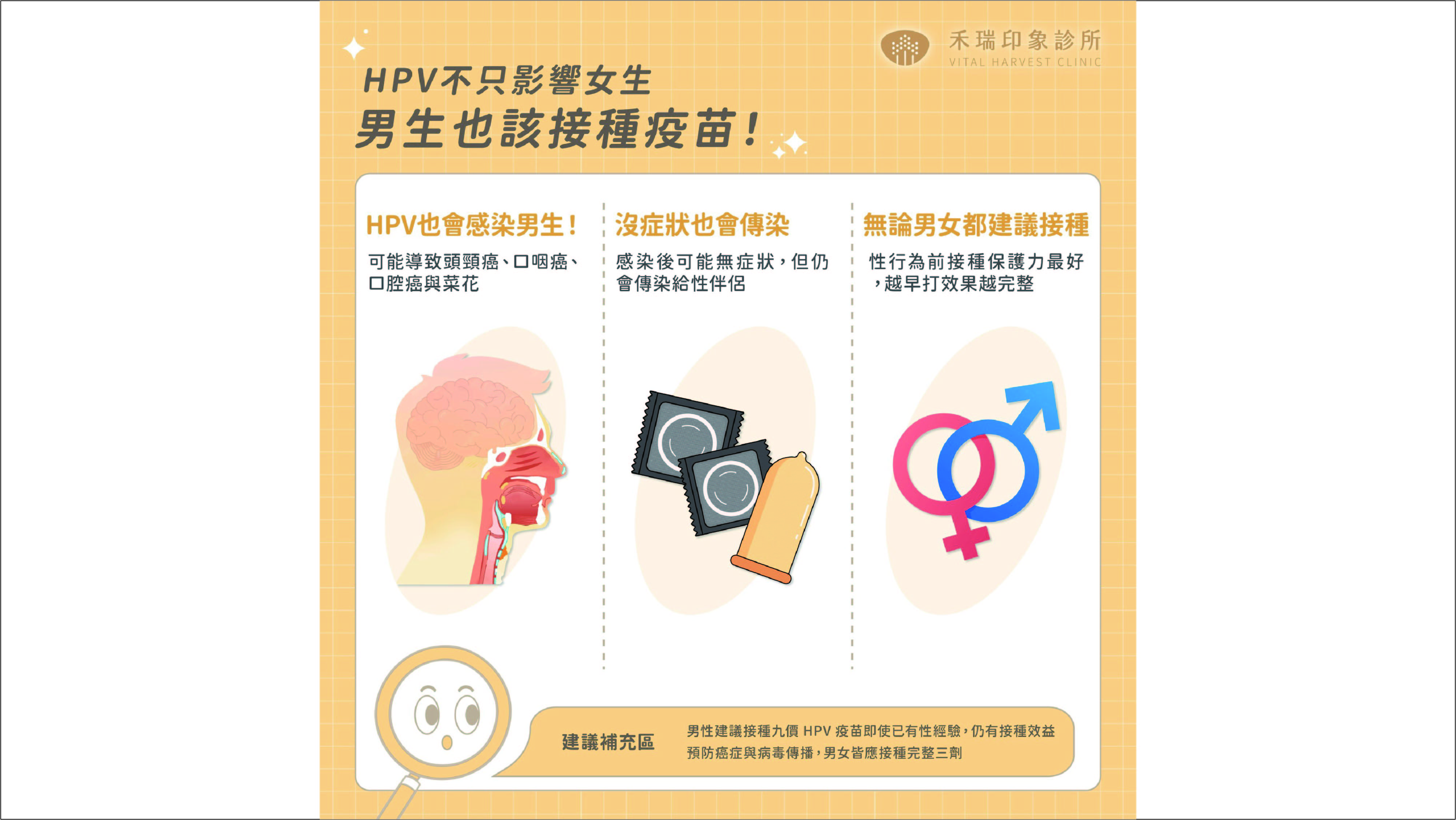 HPV不只影響女生，男生也該接種疫苗！